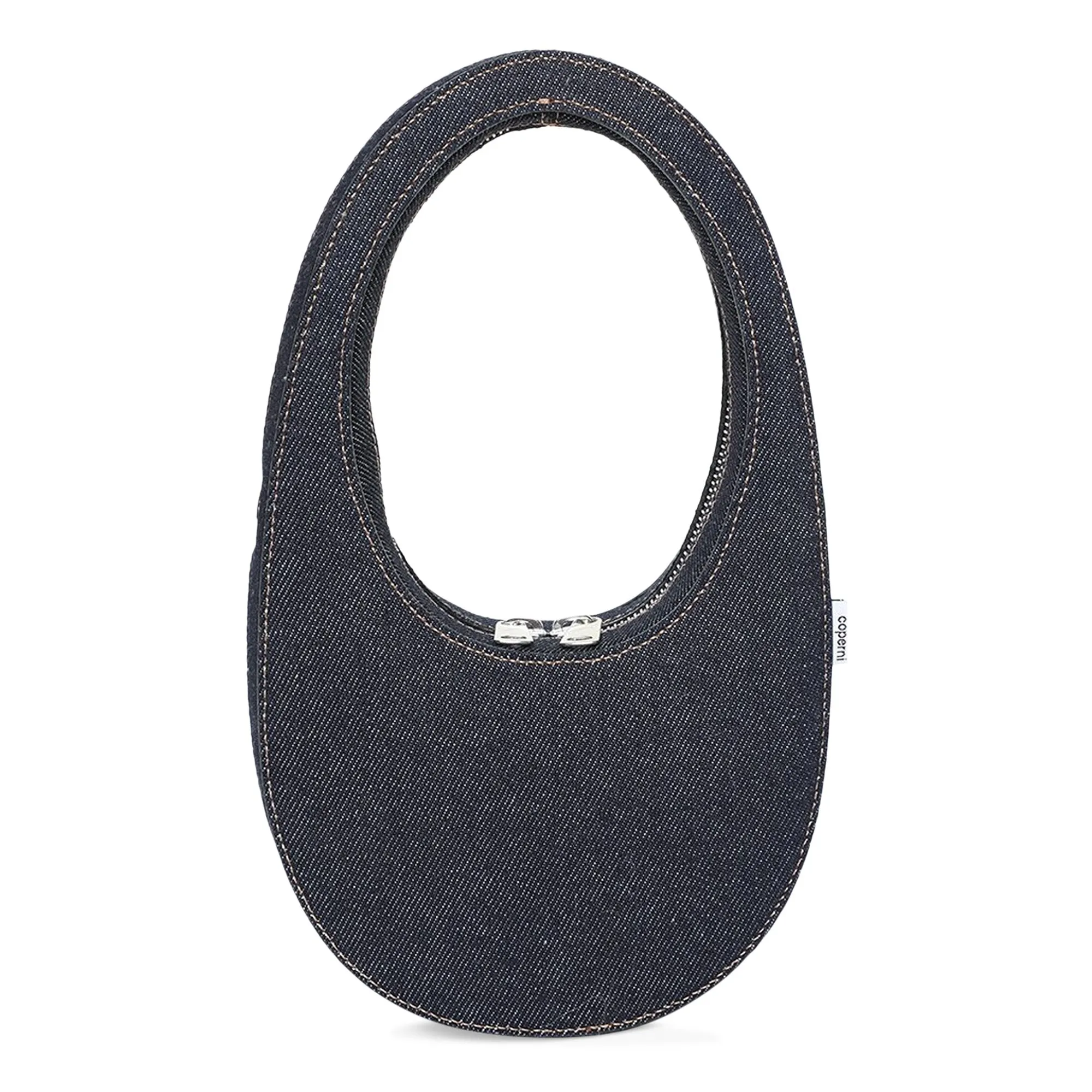 Mini Coperni Denim Shoulder Bag, Navy Blue