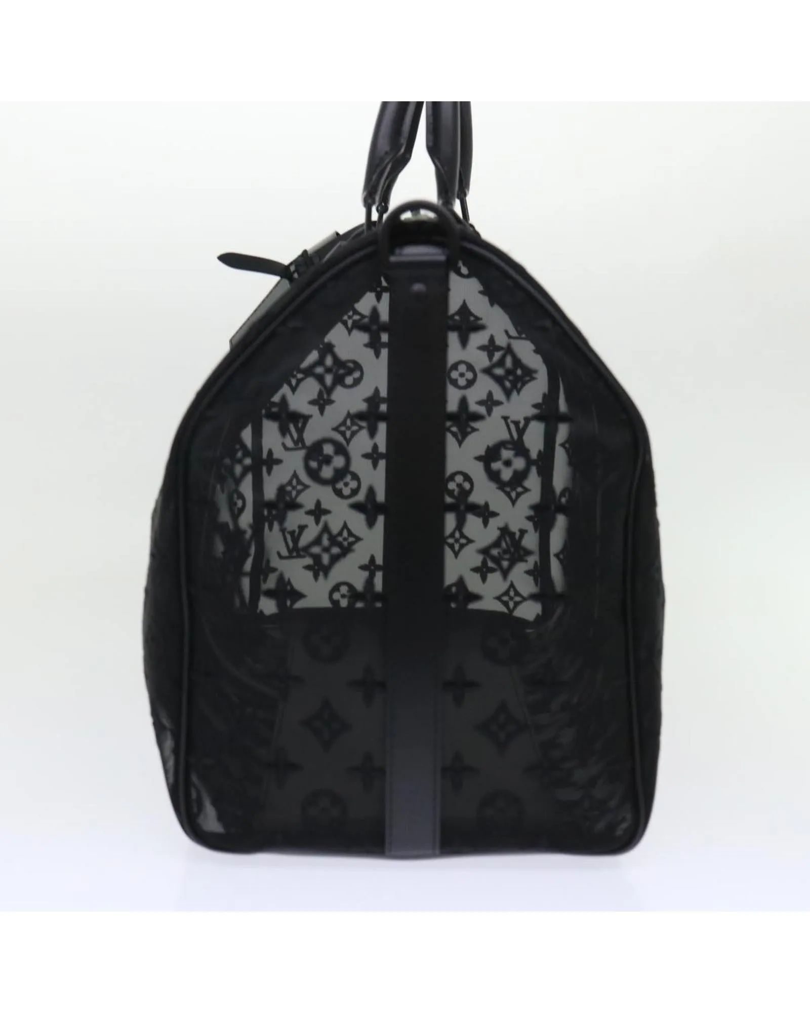 Monogram See Through Boston Bag with Shoulder Strap