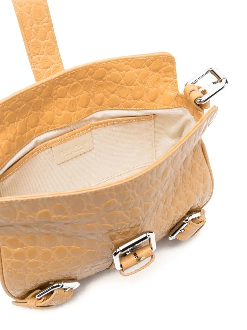 MURPHY BISCUIT CIRCULAR CROCO EMBOSSED LEATHER BIS