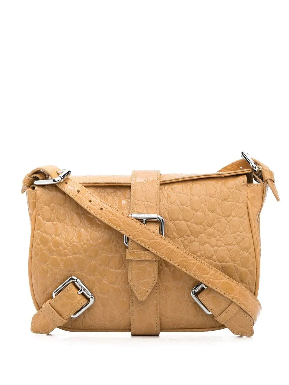 MURPHY BISCUIT CIRCULAR CROCO EMBOSSED LEATHER BIS