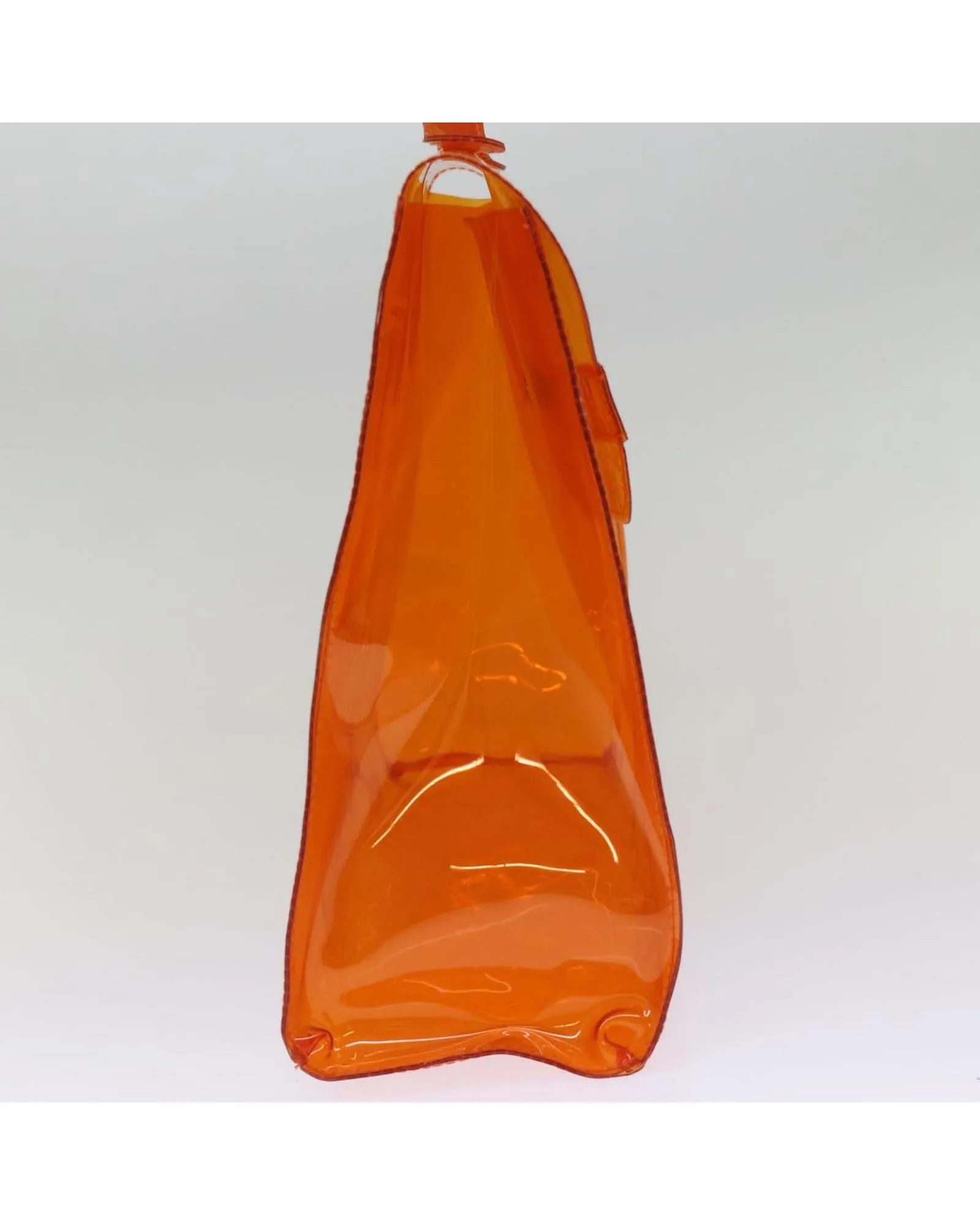 Orange Vinyl Hand Bag with Kelly Style and Accessories - Rank C