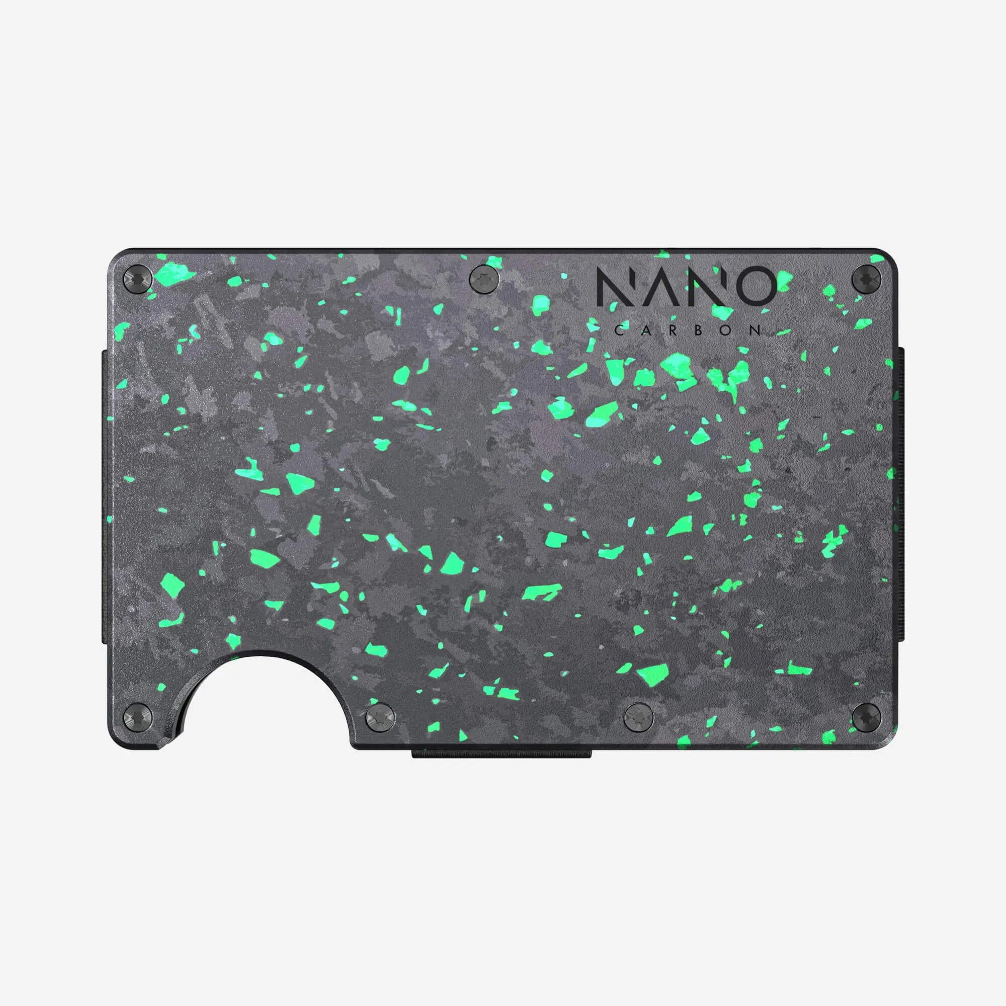 Personalised Money Clip Wallet (Nero/Verde)