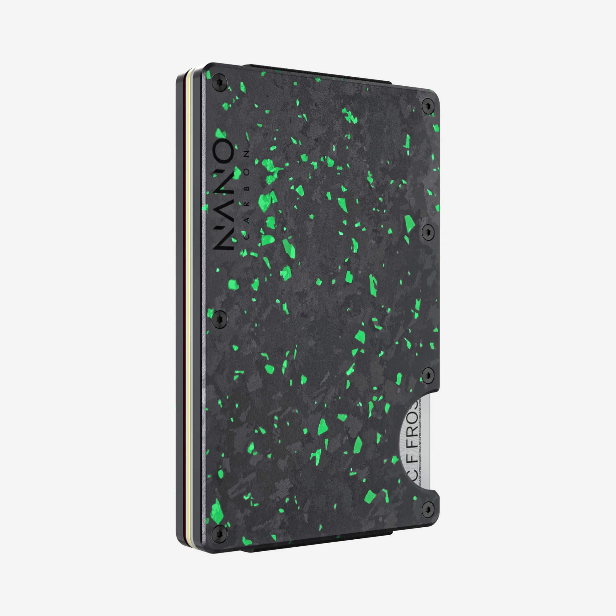 Personalised Money Clip Wallet (Nero/Verde)