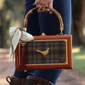 Pleasant Pheasant with Bamboo Handles Handbag