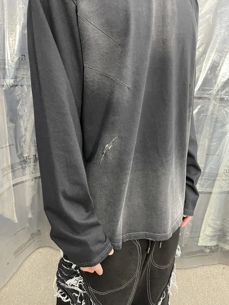 Rain destroyed gradation bleached long sleeve