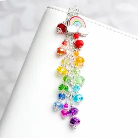 Rainbow Planner Charm with a Rainbow of Crystals