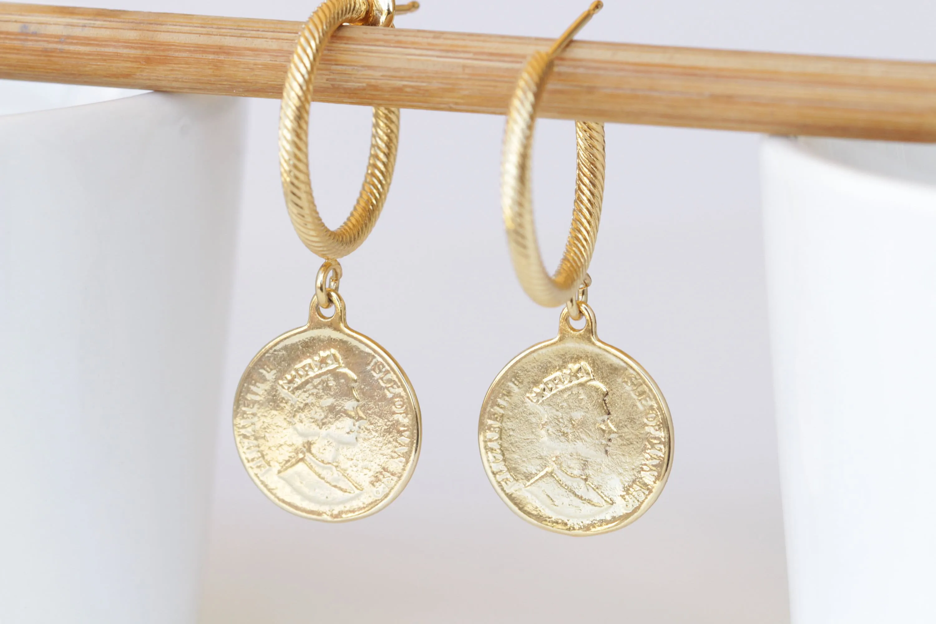 SILVER COIN EARRINGS