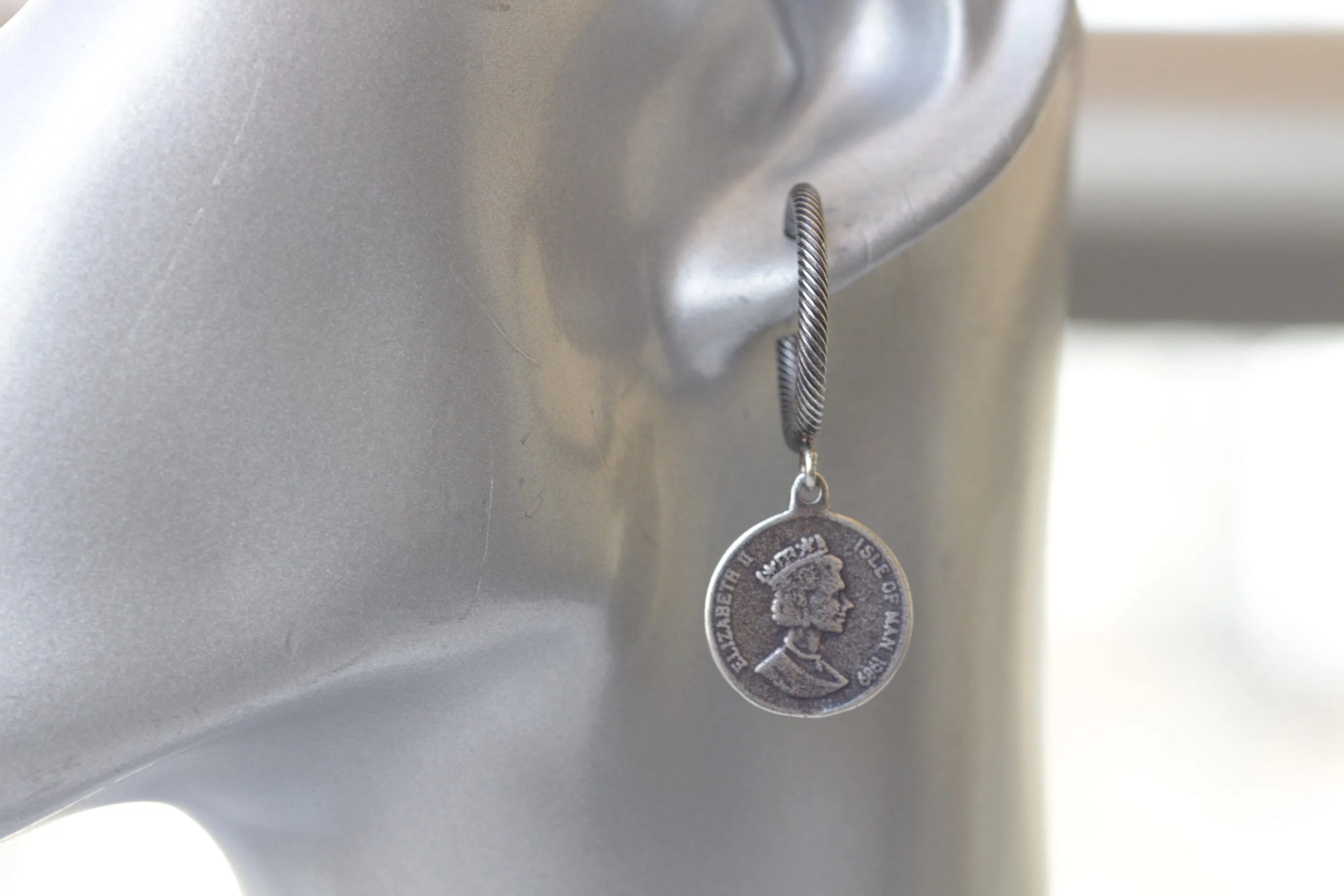 SILVER COIN EARRINGS