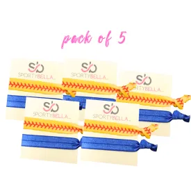 Softball Hair Tie Bundle - 5 pc set- Pick Colors