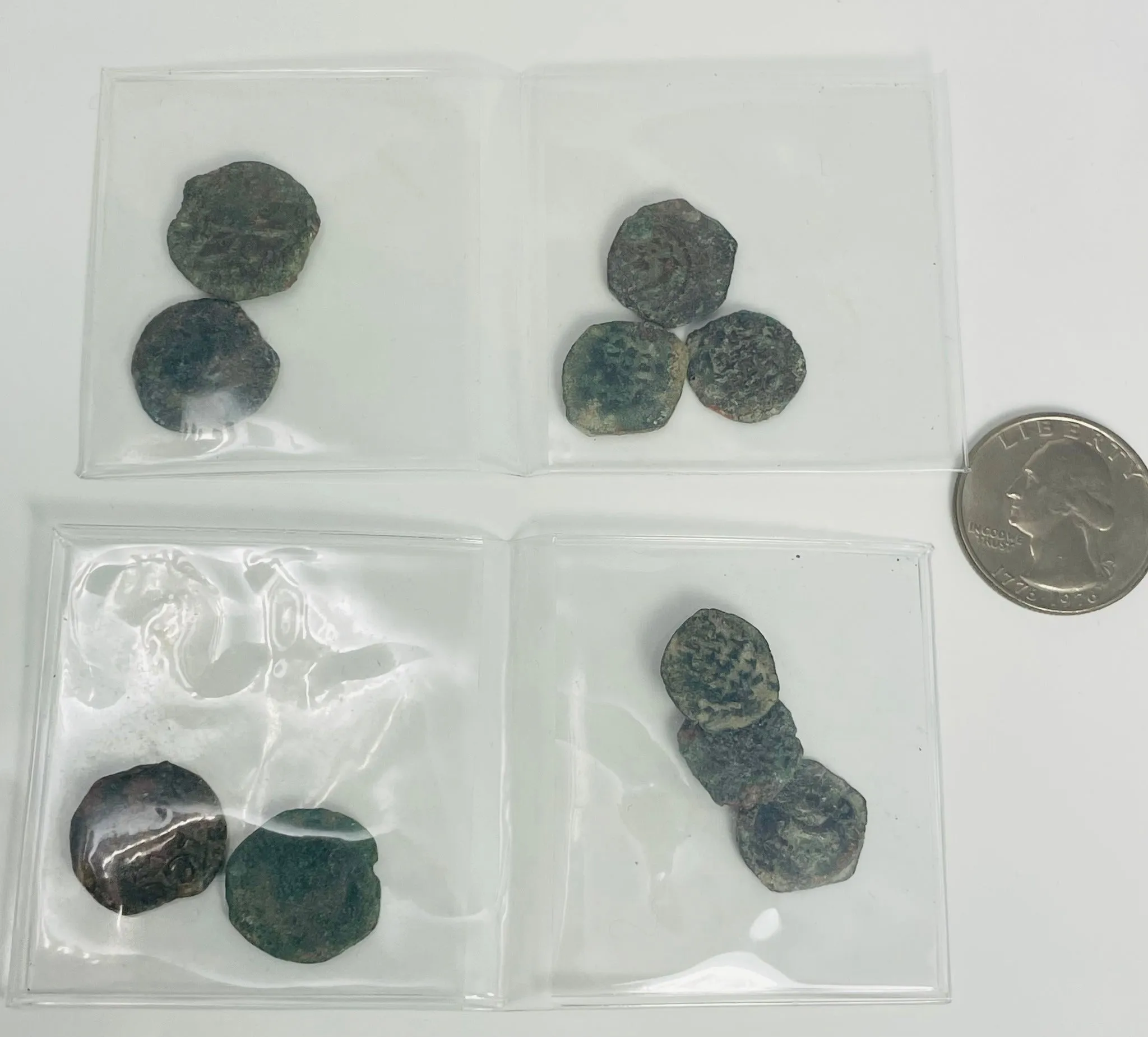 Ten Ancient Bronze Judaea Coins