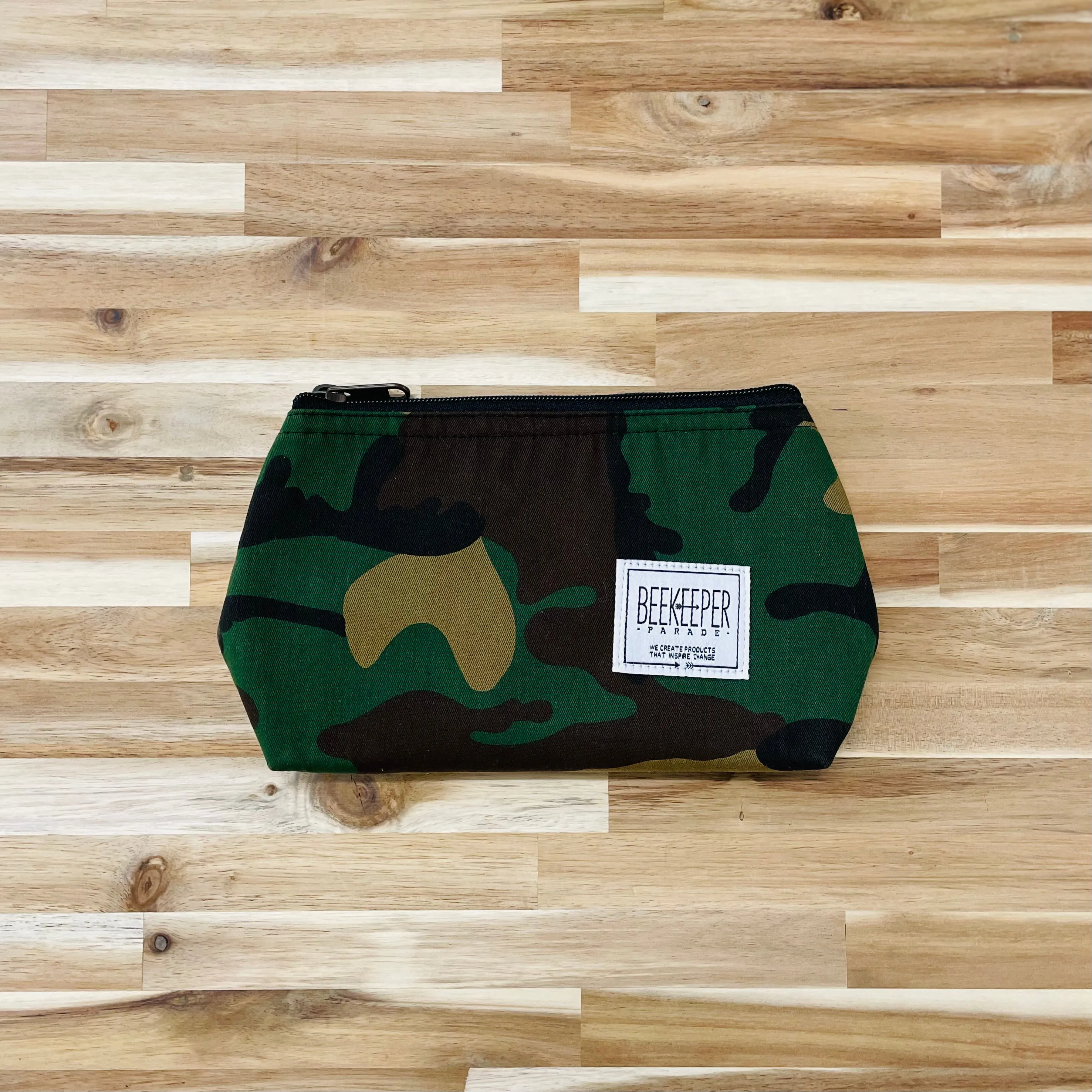 The Camouflage Small Toiletry   Makeup Bag