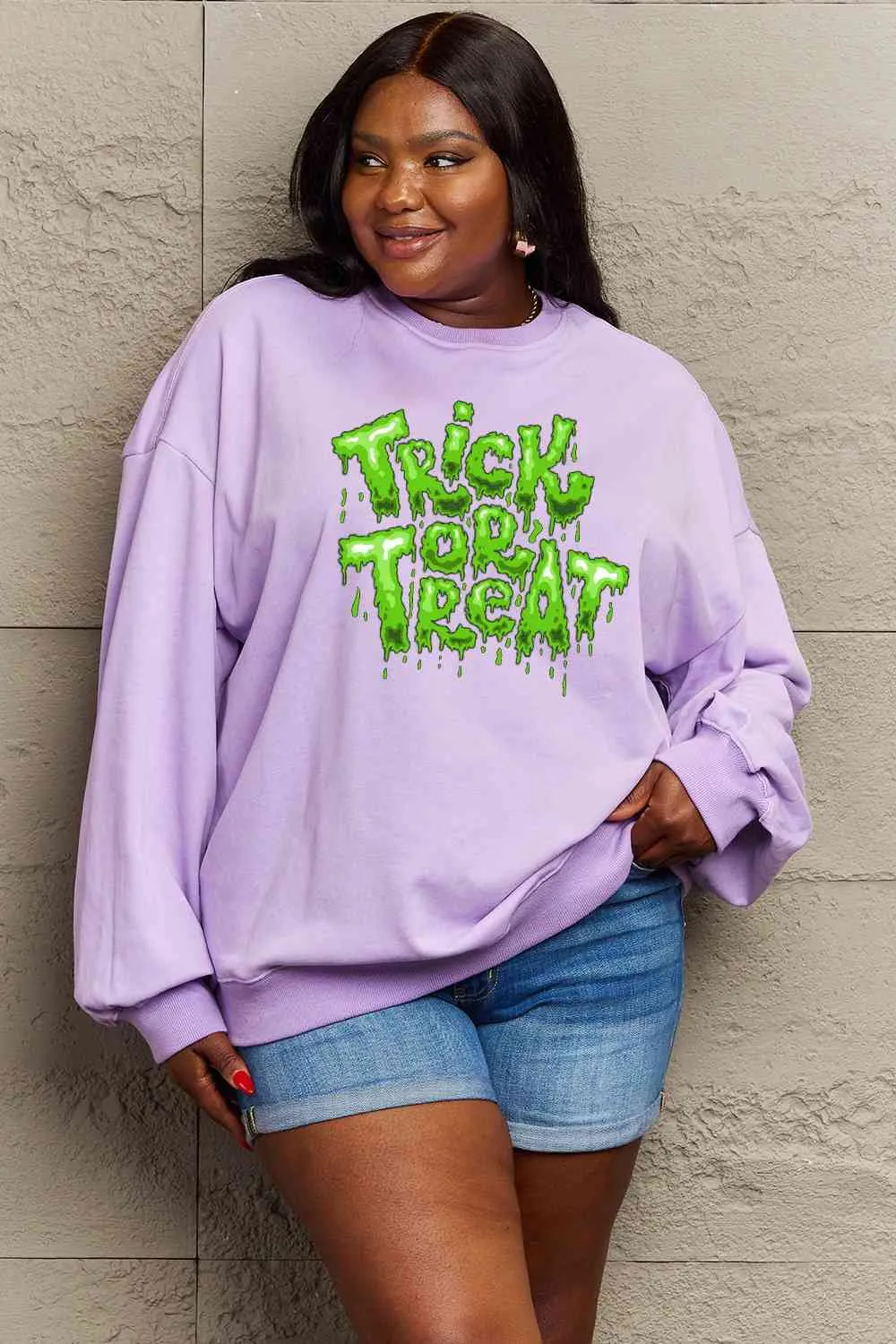 TRICK OR TREAT Graphic Sweatshirt