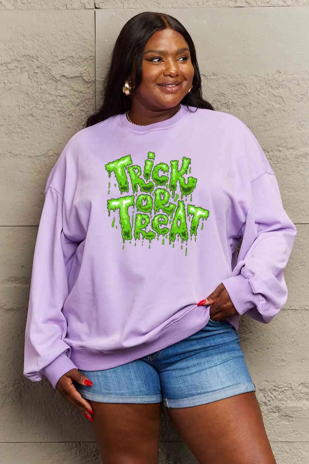 TRICK OR TREAT Graphic Sweatshirt