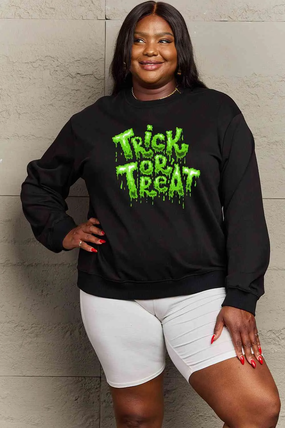 TRICK OR TREAT Graphic Sweatshirt