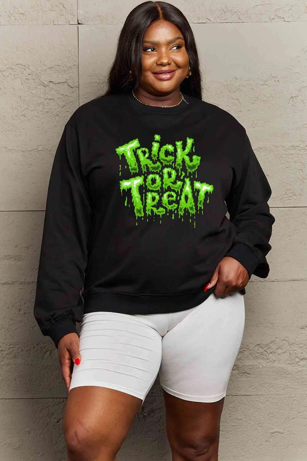 TRICK OR TREAT Graphic Sweatshirt