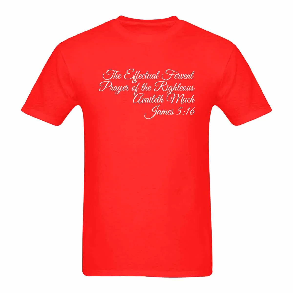 Uniquely You Mens T-Shirt / Inspiration / James 5:16 / Shirt Style (11)  - Red