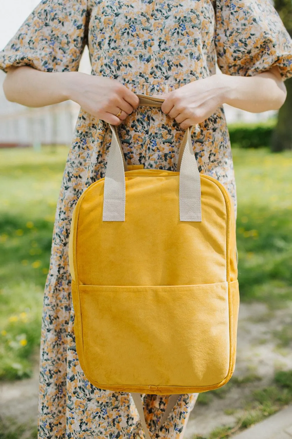 Velvet Backpack BAKKU yellow | Velvet School Backpack