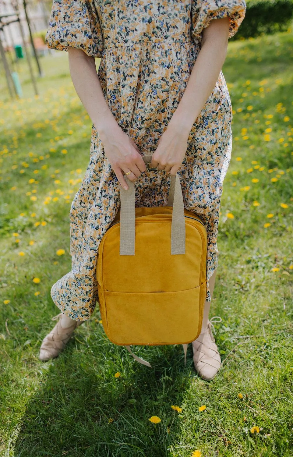 Velvet Backpack BAKKU yellow | Velvet School Backpack